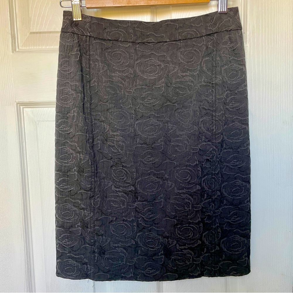 Vanessa Virginia Black Textured Skirt